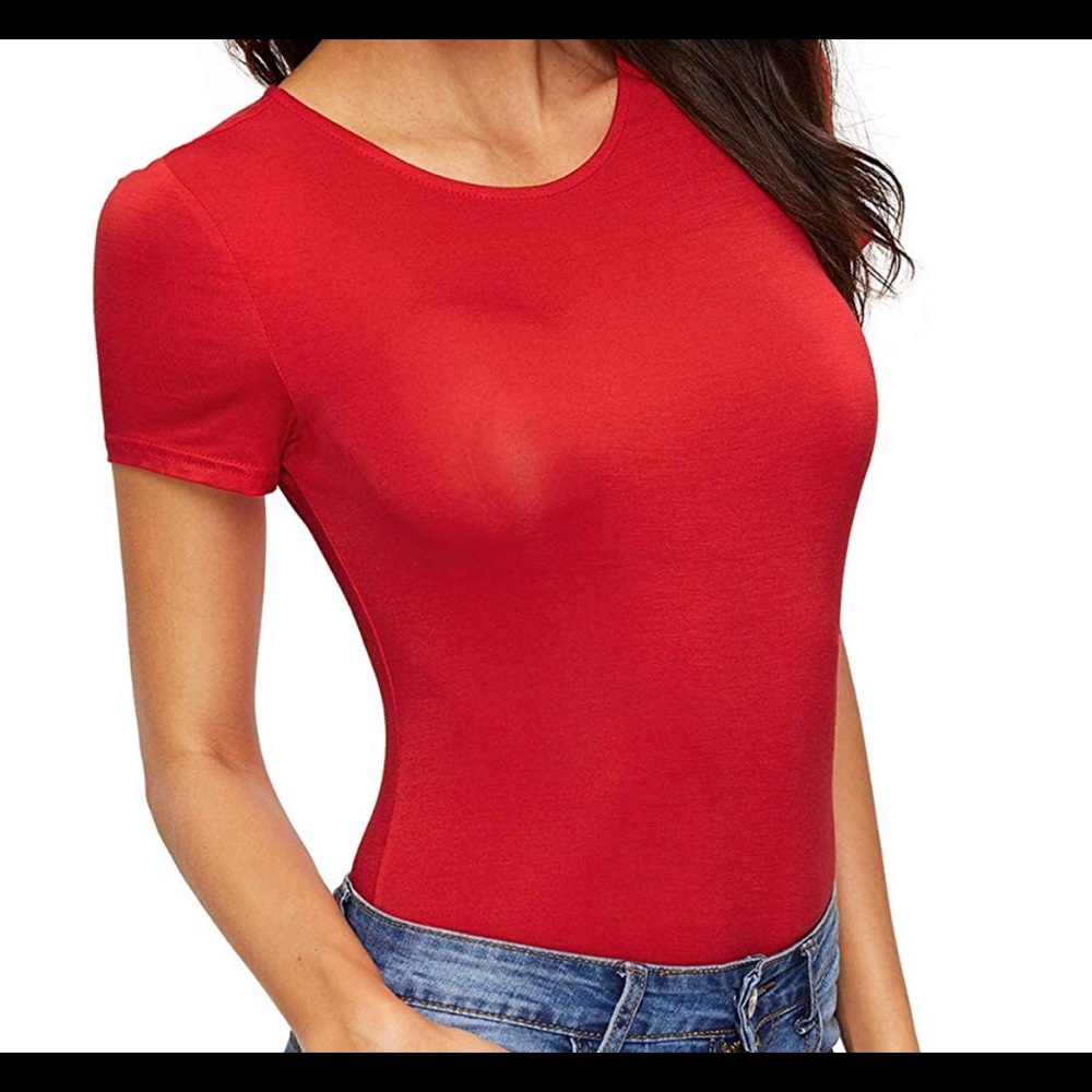 Red Bodysuit Size S - Picture 2 of 2